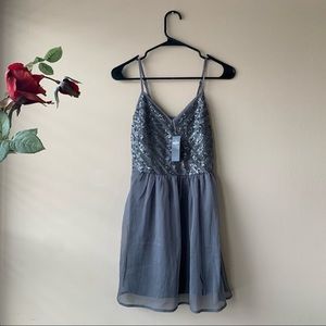 Hollister gray sequins mini dress.